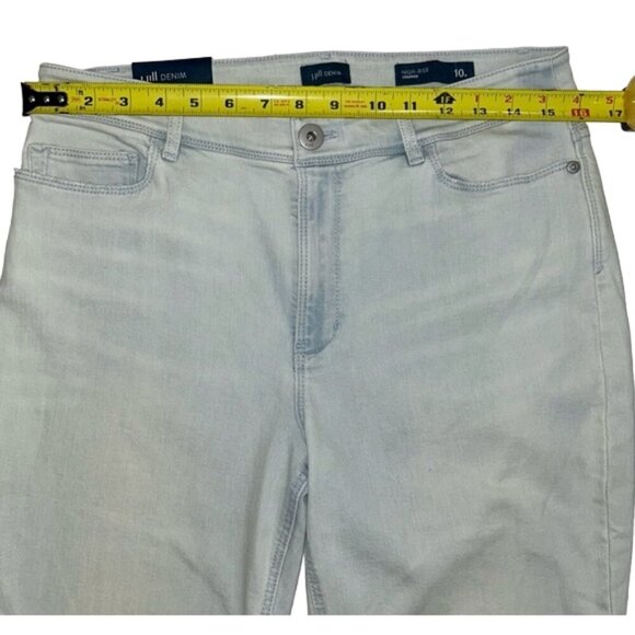 NWT J.Jill High-Rise Cropped Denim Jeans Light Wash Size 10P Petite Comfort - Picture 10 of 13